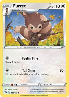 Furret 136/189 - SWSH03 Darkness Ablaze-1