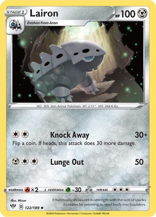 Lairon 122/189 - SWSH03 Darkness Ablaze Reverse Holofoil-1