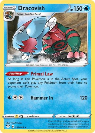 Dracovish 53/189 - SWSH03 Darkness Ablaze Holofoil-1