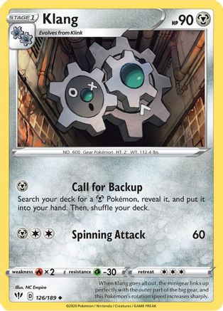 Klang 126/189 - SWSH03 Darkness Ablaze-1
