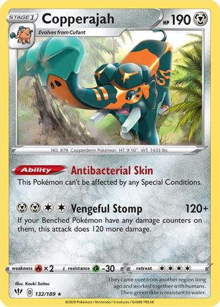 Copperajah 132/189 - SWSH03 Darkness Ablaze Holofoil-1