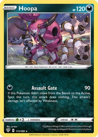 Hoopa 111/189 - SWSH03 Darkness Ablaze Reverse Holofoil-1