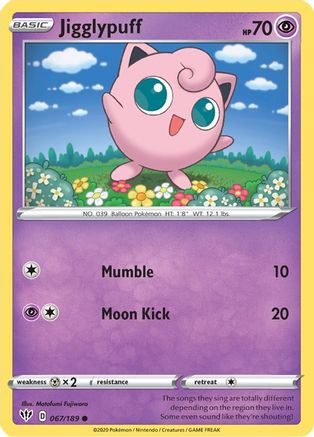 Jigglypuff 67/189 - SWSH03 Darkness Ablaze-1
