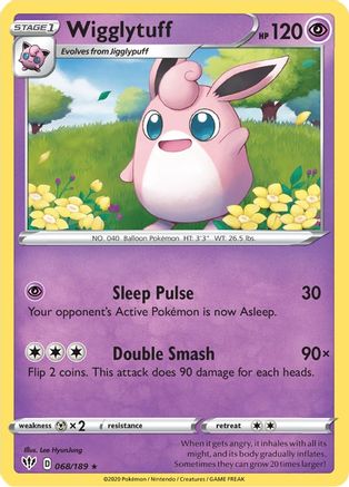 Wigglytuff 68/189 - SWSH03 Darkness Ablaze Reverse Holofoil-1
