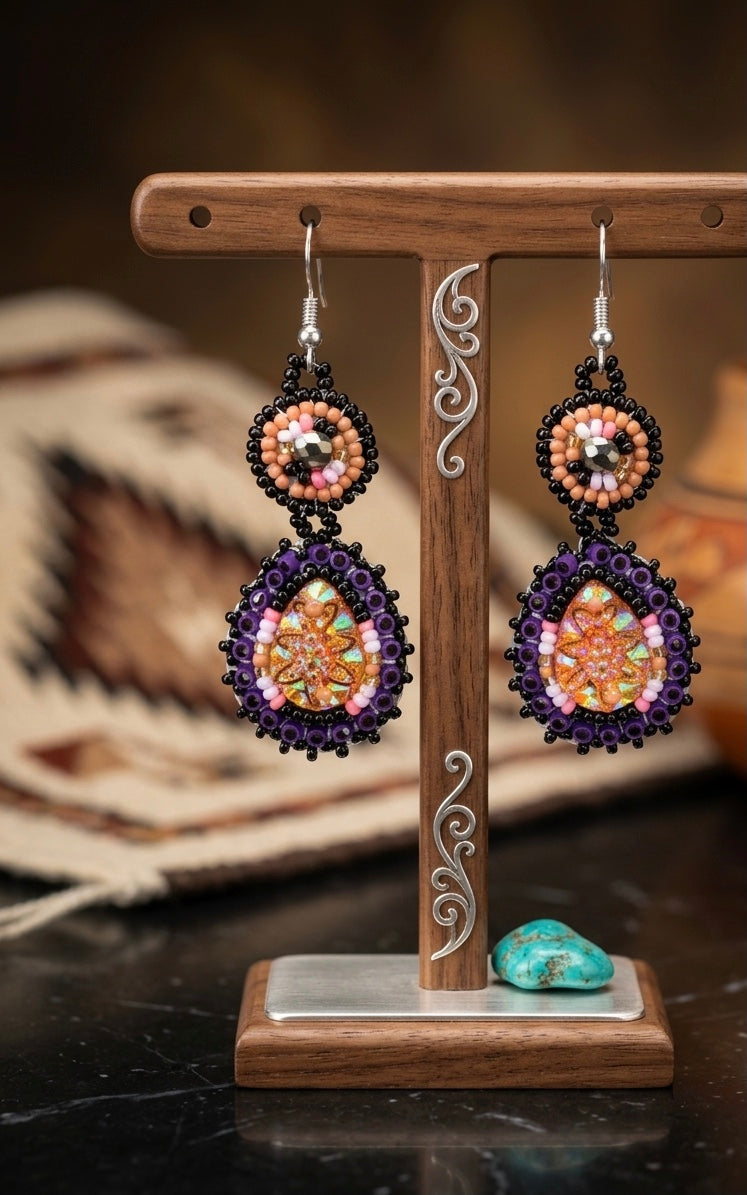 Drop Beaded Earrings gold collection-6