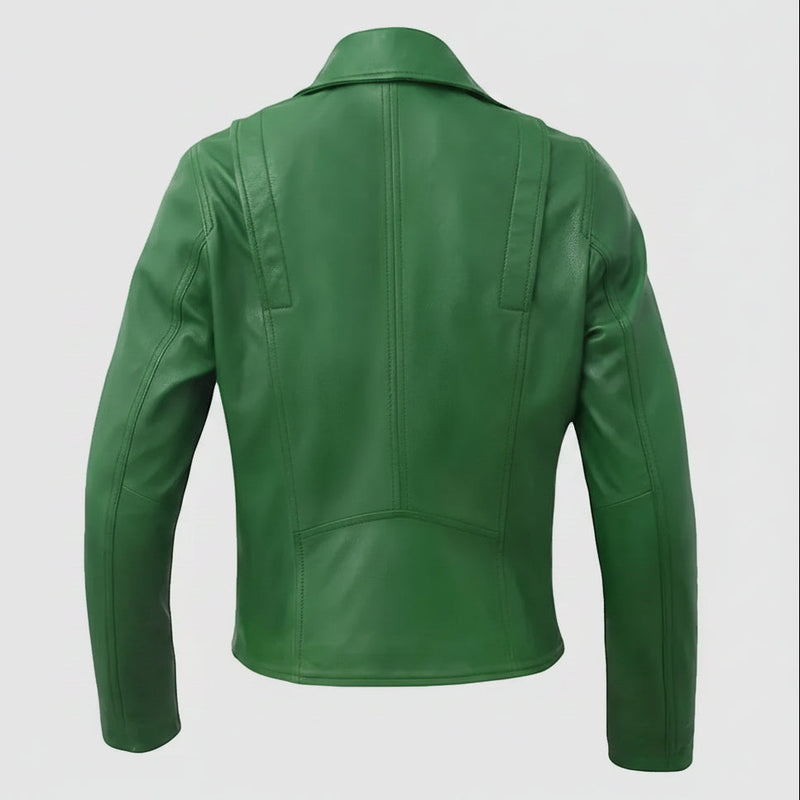 Women’s Lightweight Leather Fashion Jacket | Soft Naked Cowhide Casual Moto Style-25