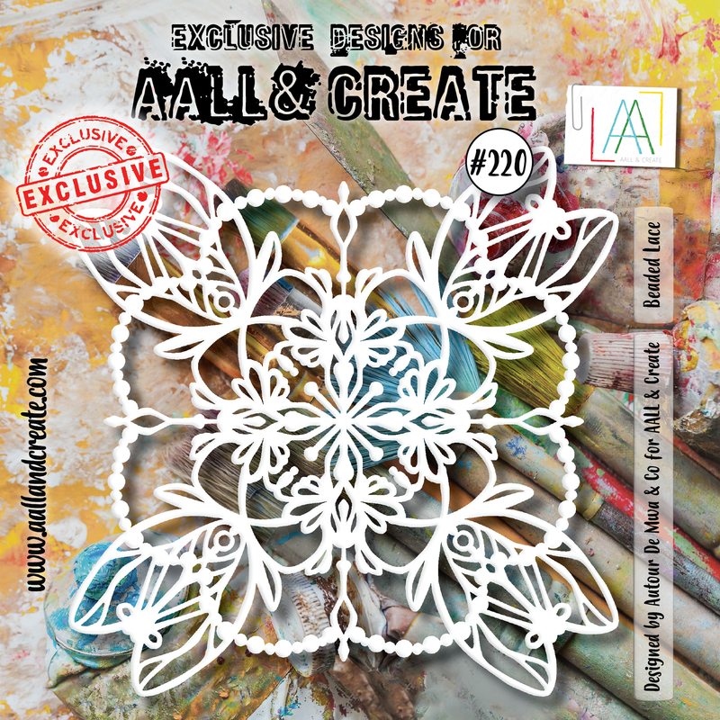 AALL and Create #220 - 6"x6" Stencil - Beaded Lace-1