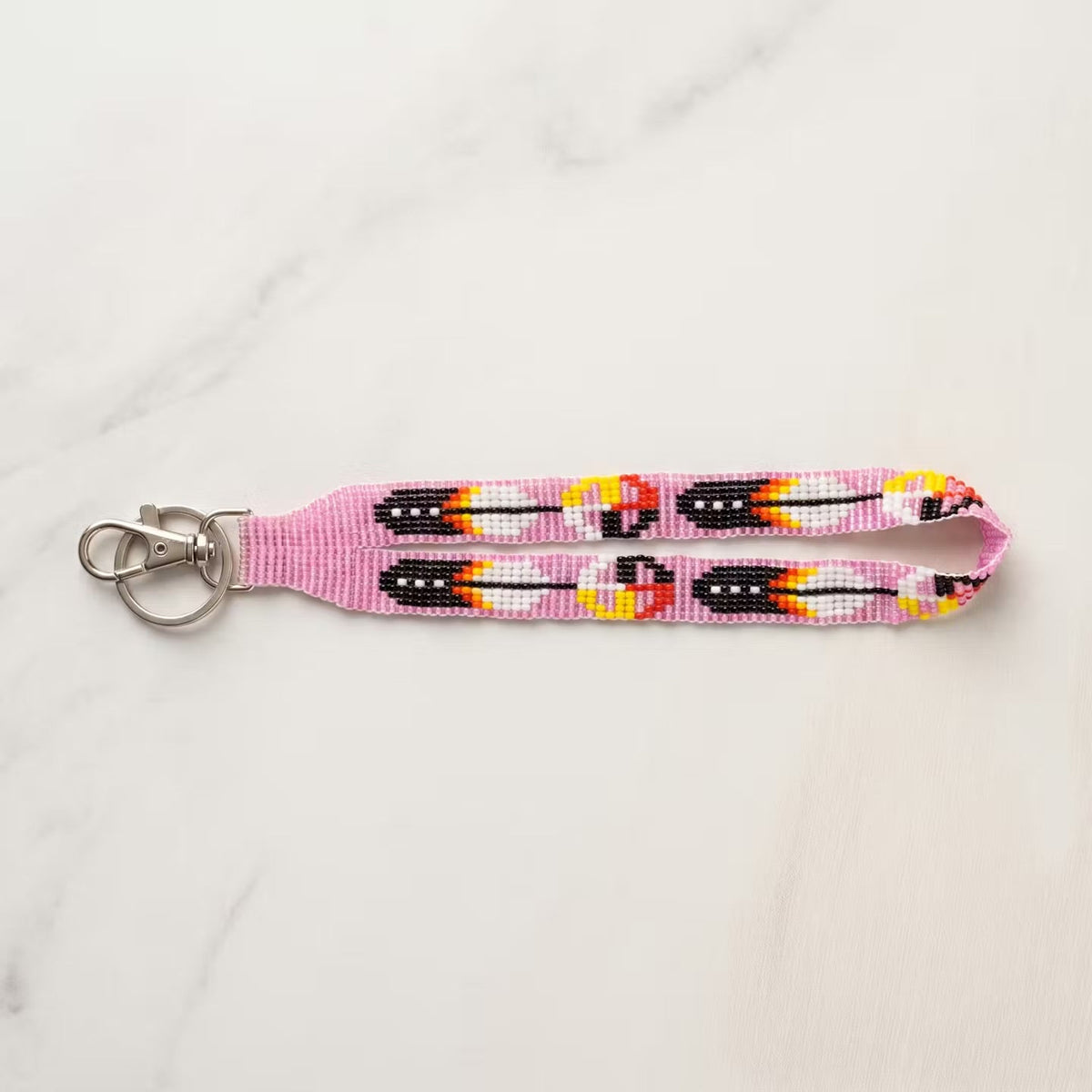Pink Native American Style Wrist Lanyard-3