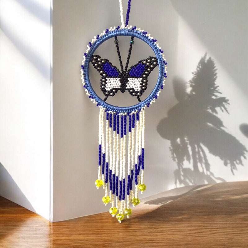 Red and Blue Butterfly Dream Catcher-1