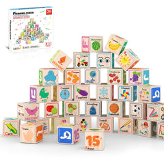 PicassoTiles 36pc 1" Magnetic Cubes Set - Ages 3+-1