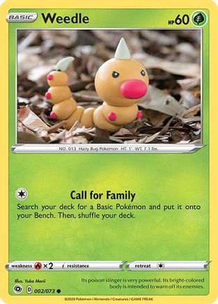 Weedle 2/73 - Champions Path Reverse Holofoil-1