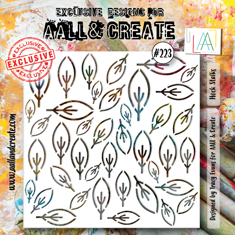 AALL and Create - 6"x6" Stencil - Hock Stalks-1