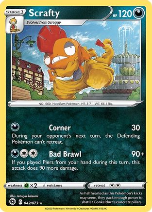 Scrafty 42/73 - Champions Path Holofoil-1