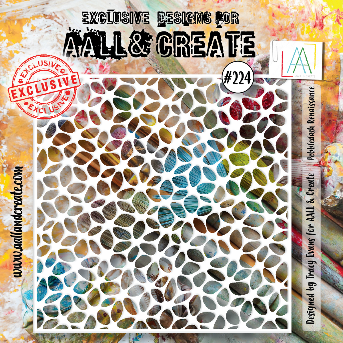 AALL and Create - 6"x6" Stencil - Pebbledash Renaissance-1