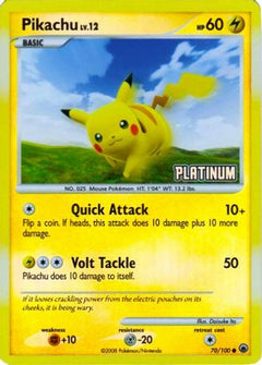 Pikachu - 70/100 [Platinum] - Burger King Promos Reverse Holofoil-1