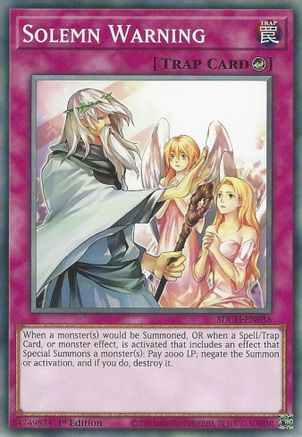Solemn Warning (SDCH-EN036) - Structure Deck: Spirit Charmers 1st Edition-1