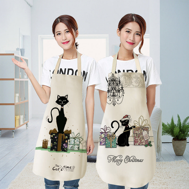 European and American cartoon cute cat apron-5