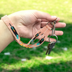 Peach Native American Style Wrist Lanyard-2