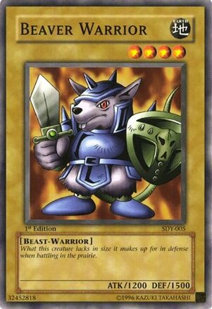 Beaver Warrior (SDY-005) - Starter Deck: Yugi 1st Edition-1