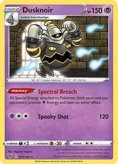 Dusknoir 71/185 - SWSH04 Vivid Voltage-1