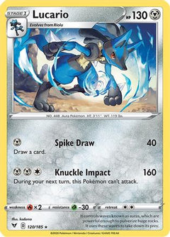 Lucario 120/185 - SWSH04 Vivid Voltage Reverse Holofoil-1