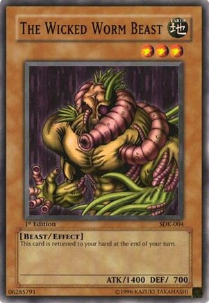 The Wicked Worm Beast (SDK-004) - Starter Deck: Kaiba 1st Edition-1