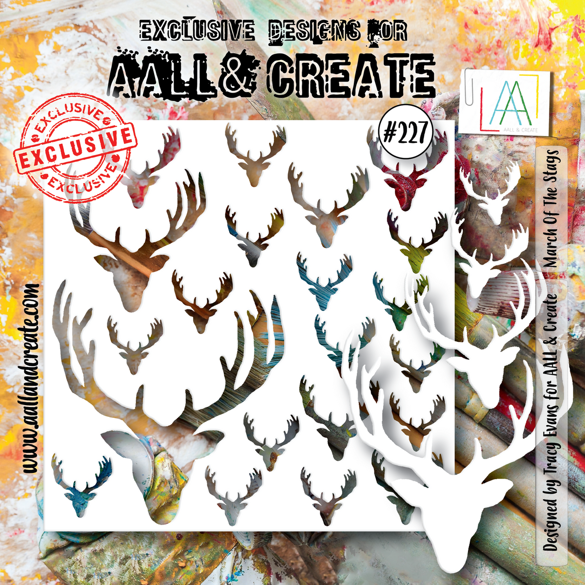 AALL and Create - Plantilla de 6"x6" - March Of The Stags