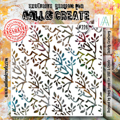 AALL and Create - 6"x6" Stencil - Swirly Contrary-1