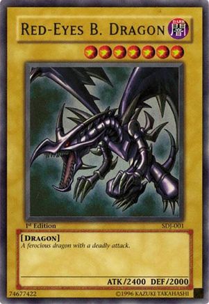 Red-Eyes B. Dragon (SDJ-001) - Starter Deck: Joey 1st Edition-1