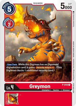 Greymon - P-010 (P-010) - Digimon Promotion Cards Foil-1