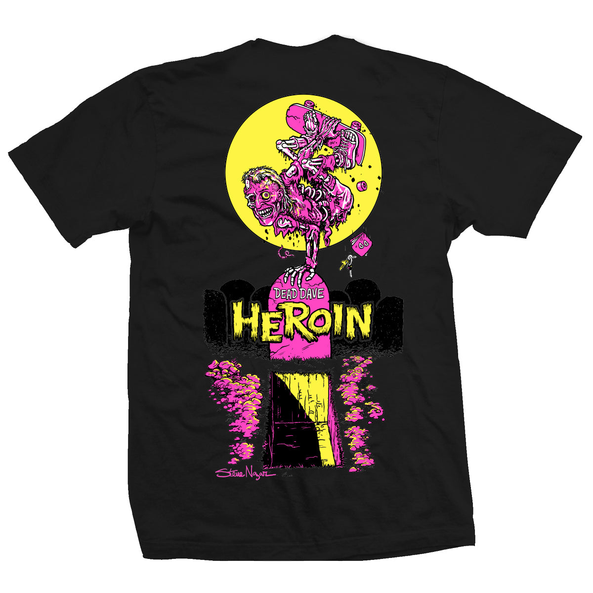 Heroin Skateboards 'Dead Dave' Tee - Black-2