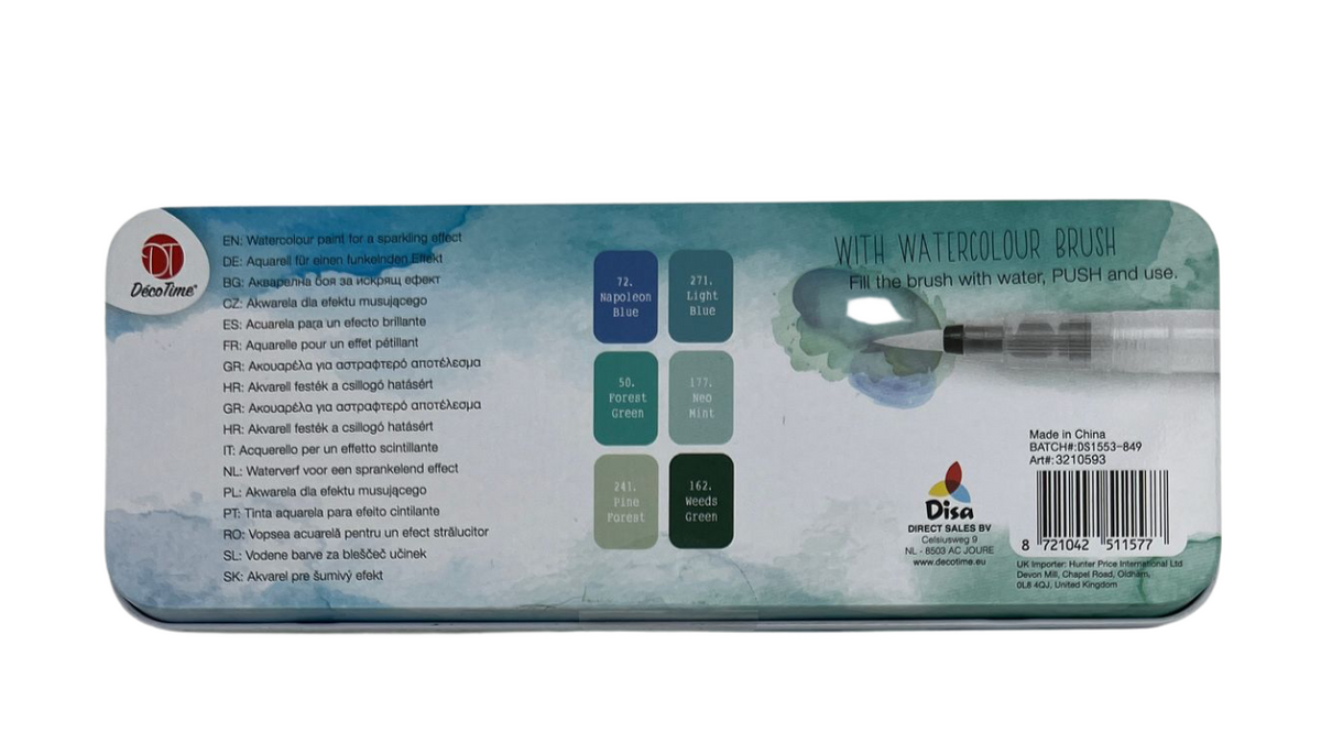 Decotime Water Colour Paint - Meadow Mist-3
