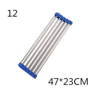 Folding Kitchen Drain Sink Rack Stainless Steel-9