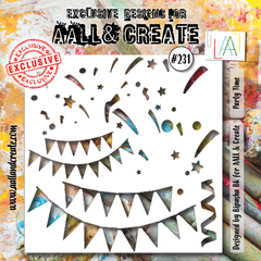 AALL and Create - Pochoir 15x15 cm - L'heure de la fête-1