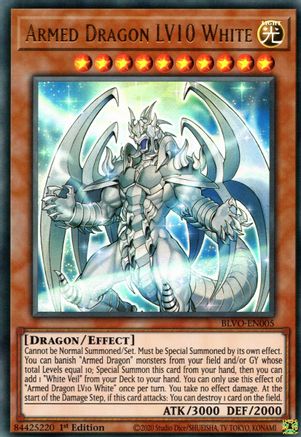 Armed Dragon LV10 White (BLVO-EN005) - Blazing Vortex 1st Edition-1