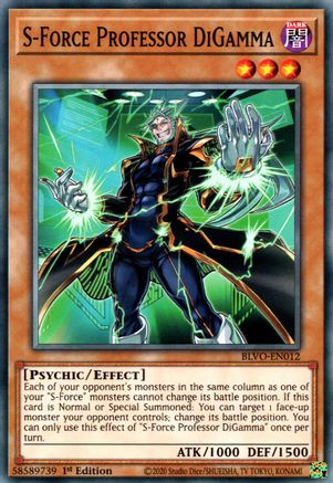 S-Force Professor DiGamma (BLVO-EN012) - Blazing Vortex 1st Edition-1