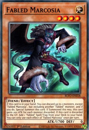 Fabled Marcosia (BLVO-EN018) - Blazing Vortex 1st Edition-1