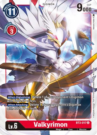Valkyrimon (BT3-017) - Release Special Booster 1.5-1