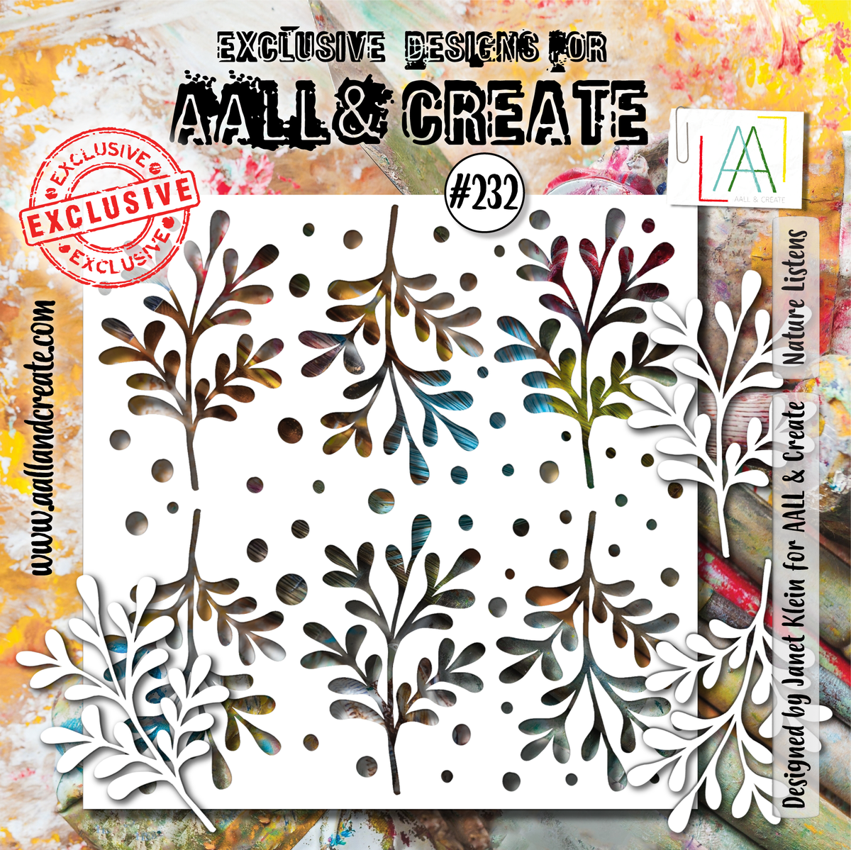 AALL and Create - 6x6 Stencil - Nature Listens-1