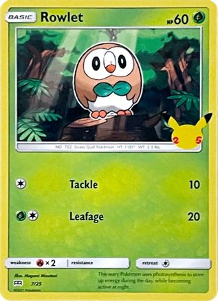 Rowlet - 7/25 7/25 - McDonalds 25th Anniversary Promos-1