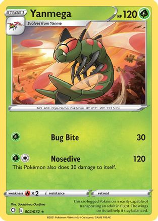 Yanmega 2/72 - Shining Fates Reverse Holofoil-1