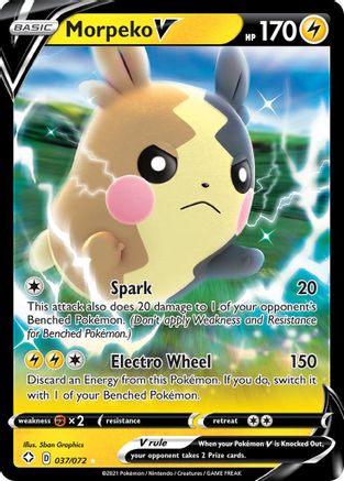 Morpeko V 37/72 - Shining Fates Holofoil-1