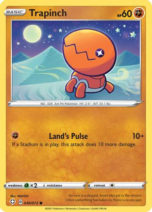Trapinch 40/72 - Shining Fates Reverse Holofoil-1