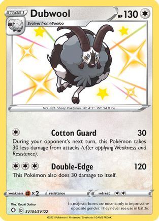 Dubwool SV104/122 - Shining Fates Shiny Vault Holofoil-1