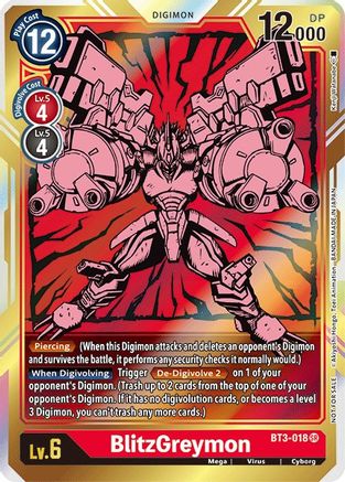 BlitzGreymon - BT3-018 (Dash Pack Ver. 1.5) (BT3-018) - Release Special Booster 1.0 Foil-1