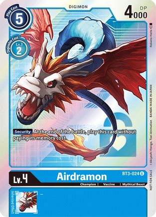Airdramon (Box Topper) (BT3-024) - Release Special Booster 1.5 Foil-1