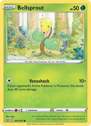 Bellsprout 1/163 - SWSH05 Battle Styles Reverse Holofoil-1