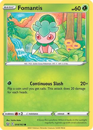 Fomantis 14/163 - SWSH05 Battle Styles Reverse Holofoil-1
