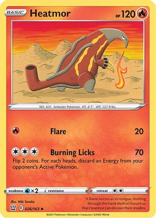 Heatmor 26/163 - SWSH05 Battle Styles Reverse Holofoil-1