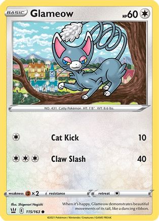Glameow 115/163 - SWSH05 Battle Styles-1